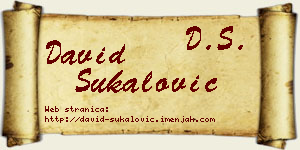 David Šukalović vizit kartica